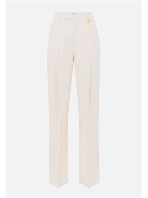 TROUSERS WITH CONTRAST STITCHING ELISABETTA FRANCHI | PA07251E2193 burro